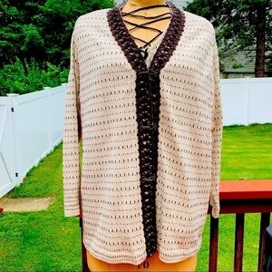 Stizzoli made in Italy clasp Front V-neck Cardigan sweater women’s 14